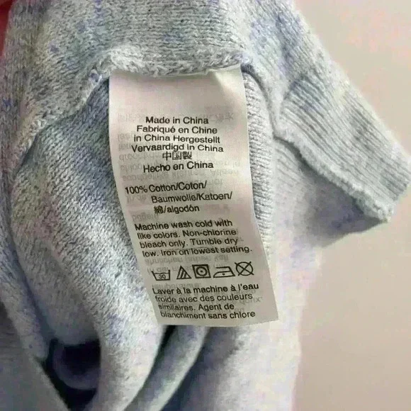 JCrew blue marled cotton crewneck sweater. - Picture 3 of 5